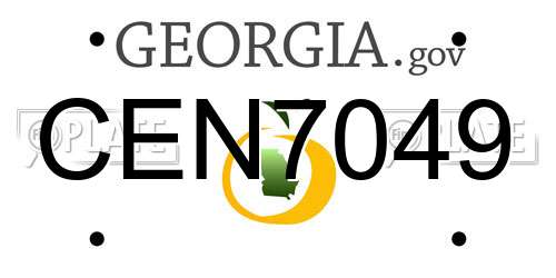 CEN7049 Georgia License Plate