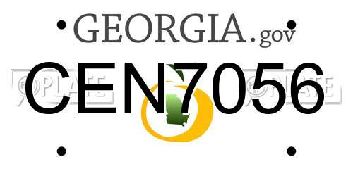 CEN7056 Georgia License Plate