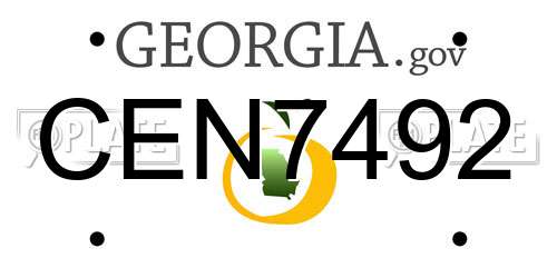 CEN7492 Georgia License Plate