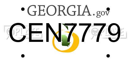 CEN7779 Georgia License Plate
