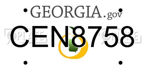 CEN8758 Georgia License Plate