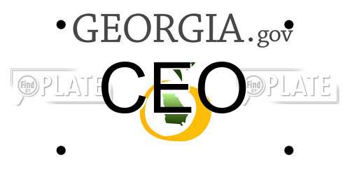 CEO Georgia License Plate