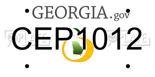 CEP1012 Georgia License Plate