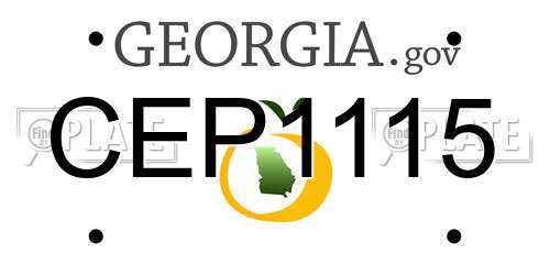 CEP1115 Georgia License Plate