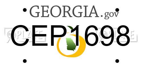 CEP1698 Georgia License Plate