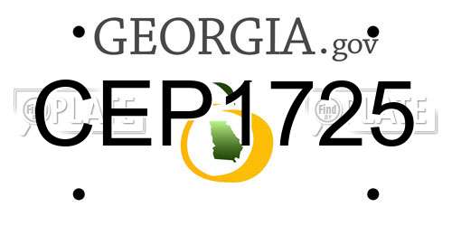 CEP1725 Georgia License Plate