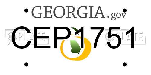 CEP1751 Georgia License Plate