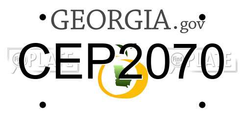CEP2070 Georgia License Plate