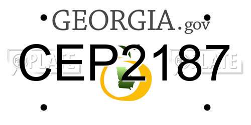 CEP2187 Georgia License Plate