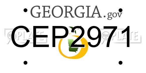 CEP2971 Georgia License Plate