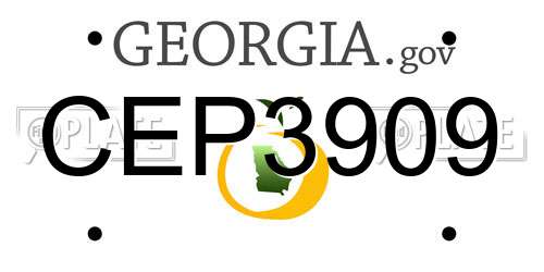 CEP3909 Georgia License Plate