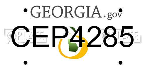 CEP4285 Georgia License Plate