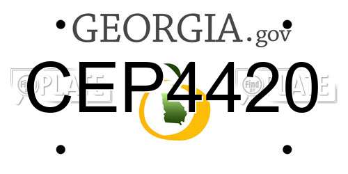 CEP4420 Georgia License Plate