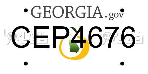 CEP4676 Georgia License Plate