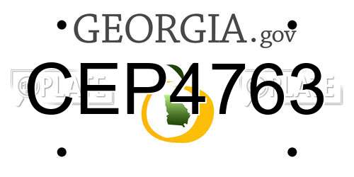CEP4763 Georgia License Plate