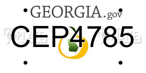 CEP4785 Georgia License Plate