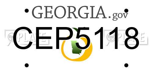CEP5118 Georgia License Plate