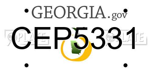 CEP5331 Georgia License Plate