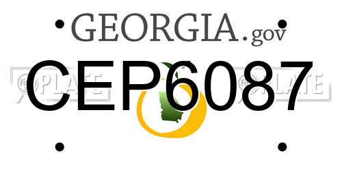CEP6087 Georgia License Plate