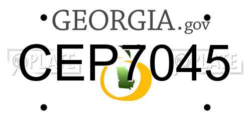 CEP7045 Georgia License Plate