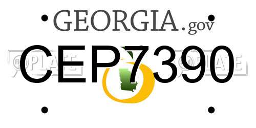 CEP7390 Georgia License Plate