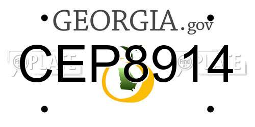 CEP8914 Georgia License Plate
