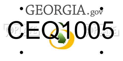 CEQ1005 Georgia License Plate