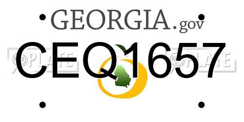 CEQ1657 Georgia License Plate