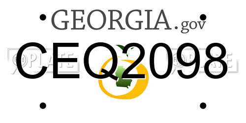 CEQ2098 Georgia License Plate