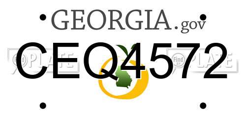 CEQ4572 Georgia License Plate
