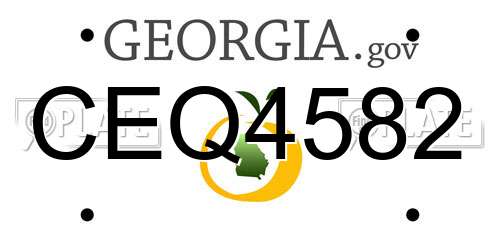 CEQ4582 Georgia License Plate