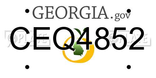 CEQ4852 Georgia License Plate