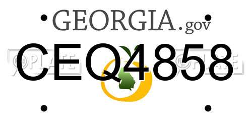 CEQ4858 Georgia License Plate