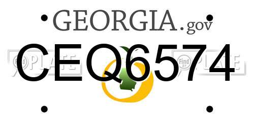 CEQ6574 Georgia License Plate