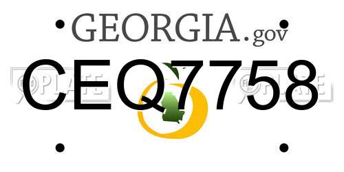 CEQ7758 Georgia License Plate