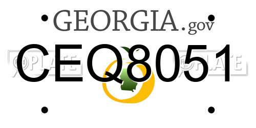 CEQ8051 Georgia License Plate