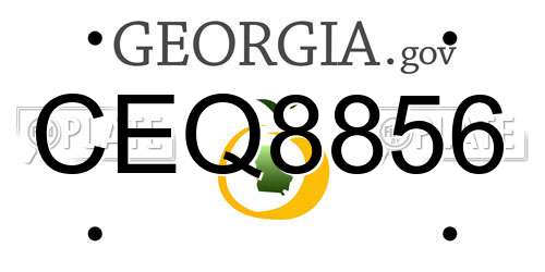 CEQ8856 Georgia License Plate