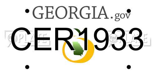 CER1933 Georgia License Plate