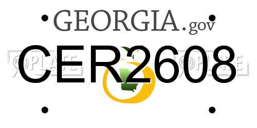 CER2608 Georgia License Plate