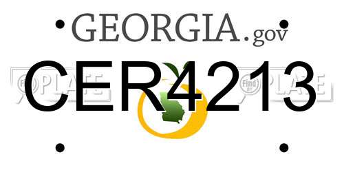 CER4213 Georgia License Plate