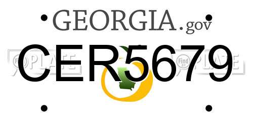 CER5679 Georgia License Plate