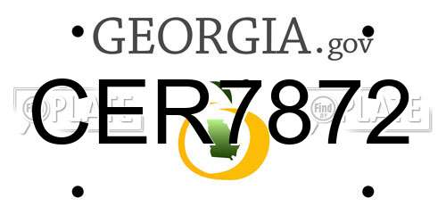 CER7872 Georgia License Plate