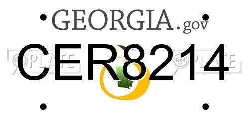 CER8214 Georgia License Plate