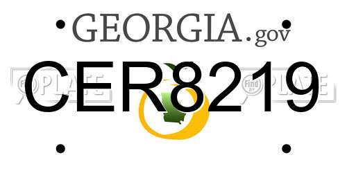 CER8219 Georgia License Plate