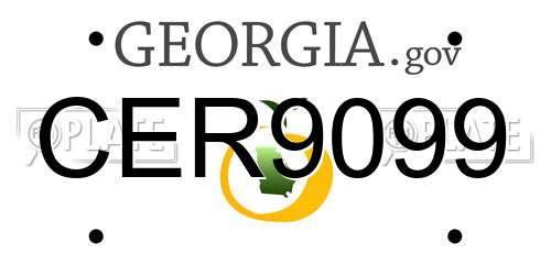 CER9099 Georgia License Plate