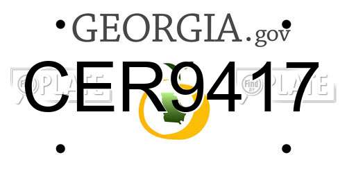 CER9417 Georgia License Plate