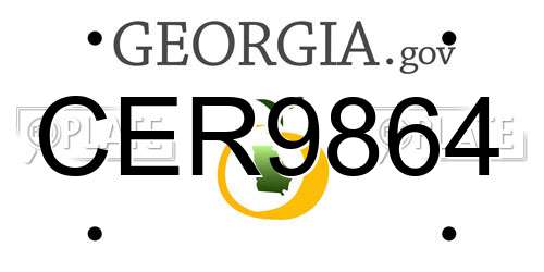 CER9864 Georgia License Plate