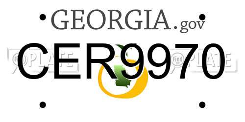 CER9970 Georgia License Plate