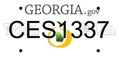 CES1337 Georgia License Plate