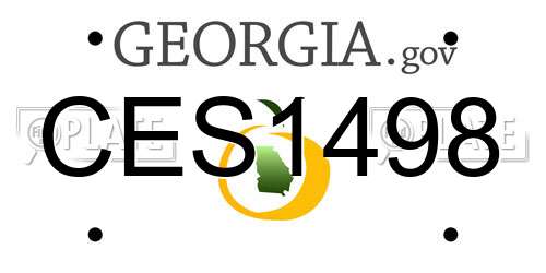CES1498 Georgia License Plate